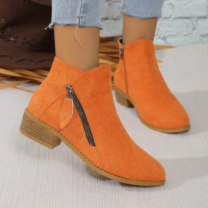 Bottines courtes femme suède semelle EVA caoutchouc antidérapant