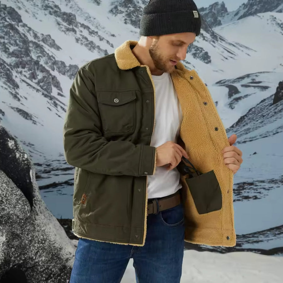 Veste homme classique hiver doublée chaleureuse