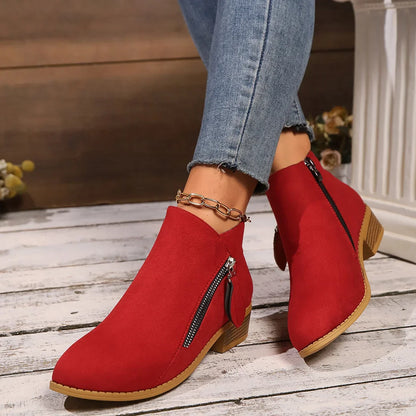 Bottines courtes femme suède semelle EVA caoutchouc antidérapant