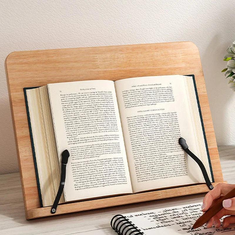 Support tablette bois pin naturel 5 inclinaisons pliable livres partitions 28x20 cm