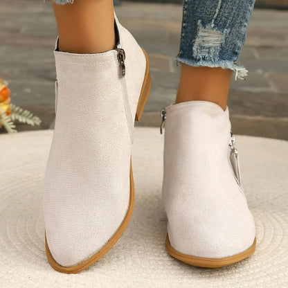 Bottines courtes femme suède semelle EVA caoutchouc antidérapant