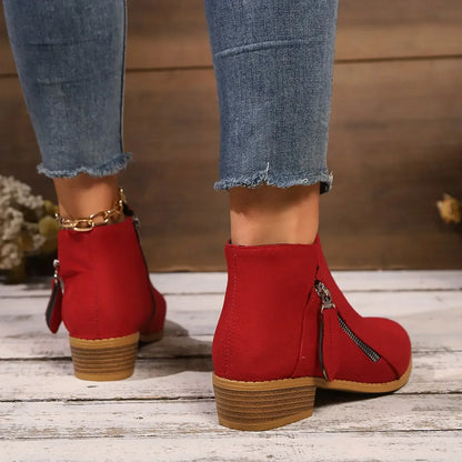 Bottines courtes femme suède semelle EVA caoutchouc antidérapant