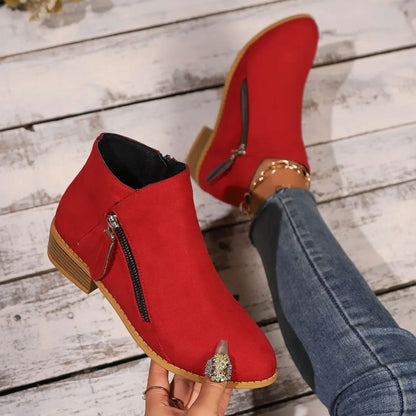 Bottines courtes femme suède semelle EVA caoutchouc antidérapant