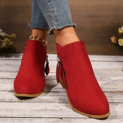 Bottines courtes femme suède semelle EVA caoutchouc antidérapant