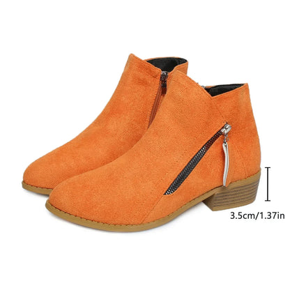 Bottines courtes femme suède semelle EVA caoutchouc antidérapant