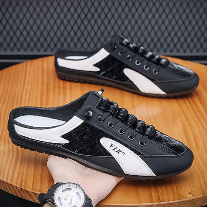 Baskets sans dossier homme cuir PU semelle EVA caoutchouc
