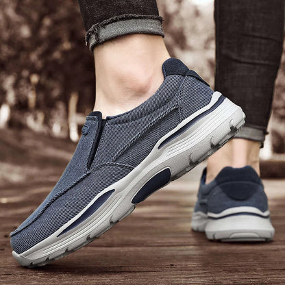 Baskets slip-on homme toile semelle EVA caoutchouc sans lacets