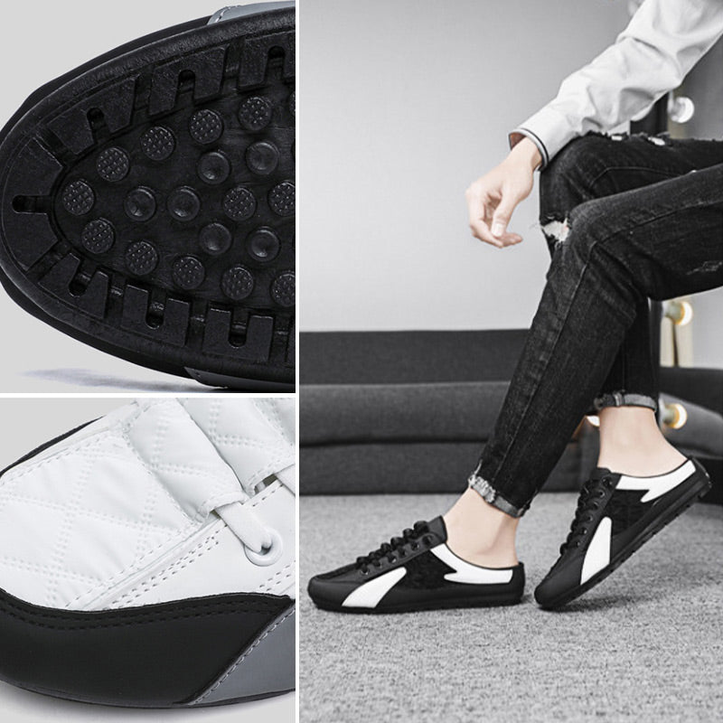 Baskets sans dossier homme cuir PU semelle EVA caoutchouc