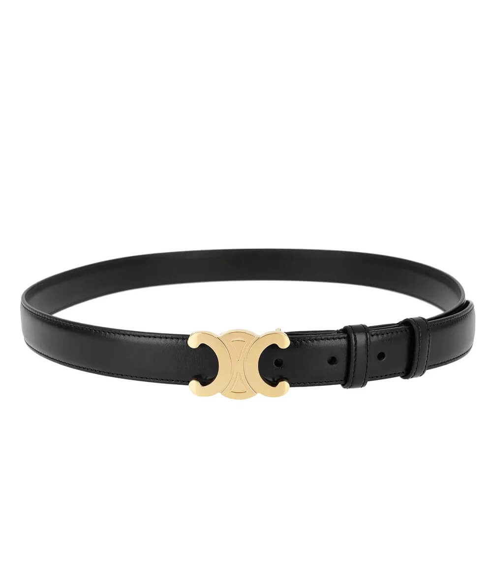 Ceinture cuir synthétique boucle métal dorée largeur 2,5 cm ajustable