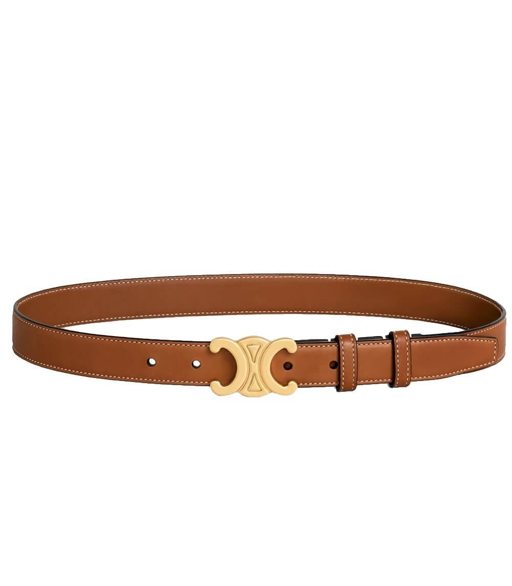 Ceinture cuir synthétique boucle métal dorée largeur 2,5 cm ajustable