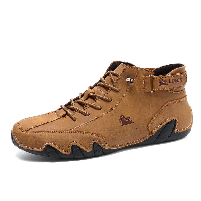Bottes homme mi-montantes cuir synthétique semelle EVA caoutchouc