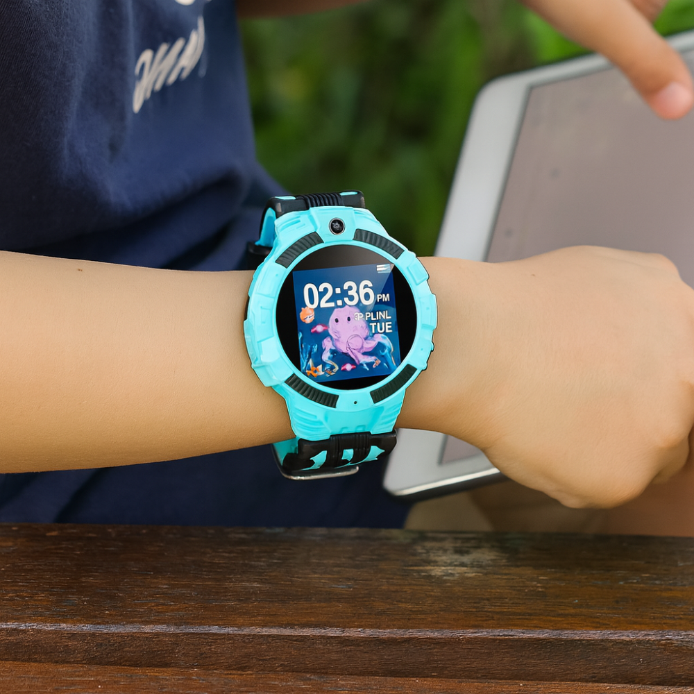 Montre intelligente enfant écran tactile caméra sangle silicone rechargeable USB 3-14 ans