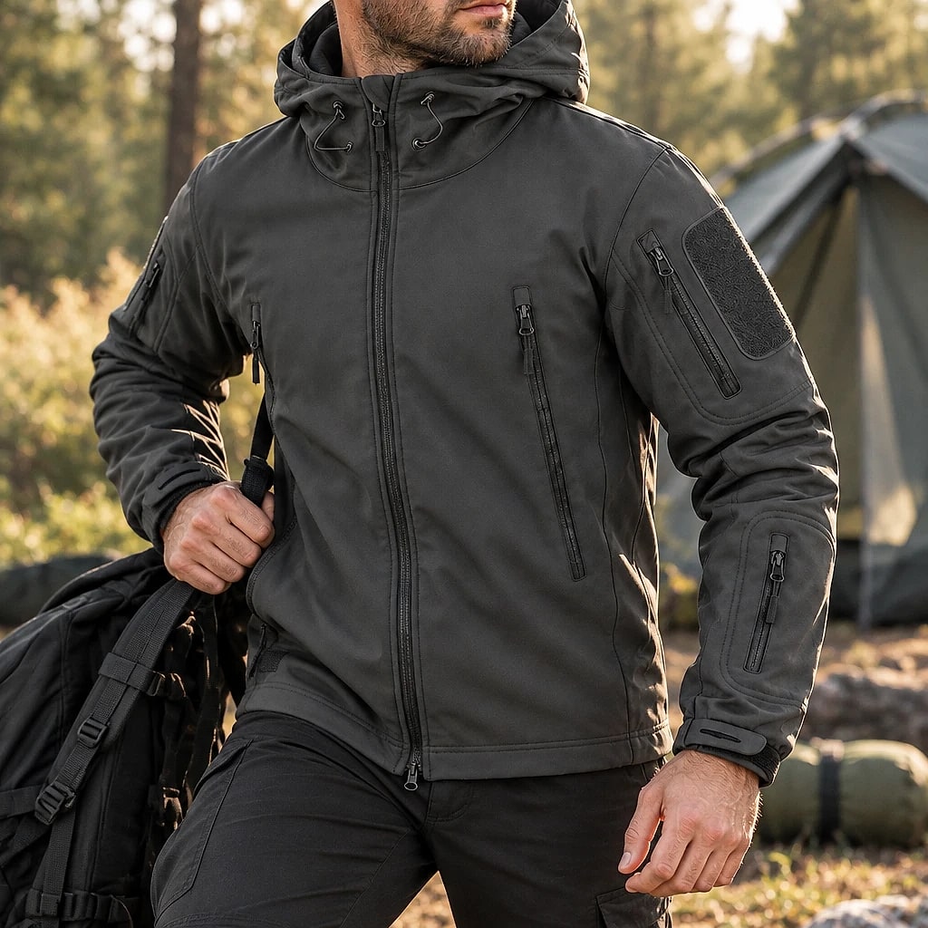 Alfie – Veste Militaire Imperméable à Capuche