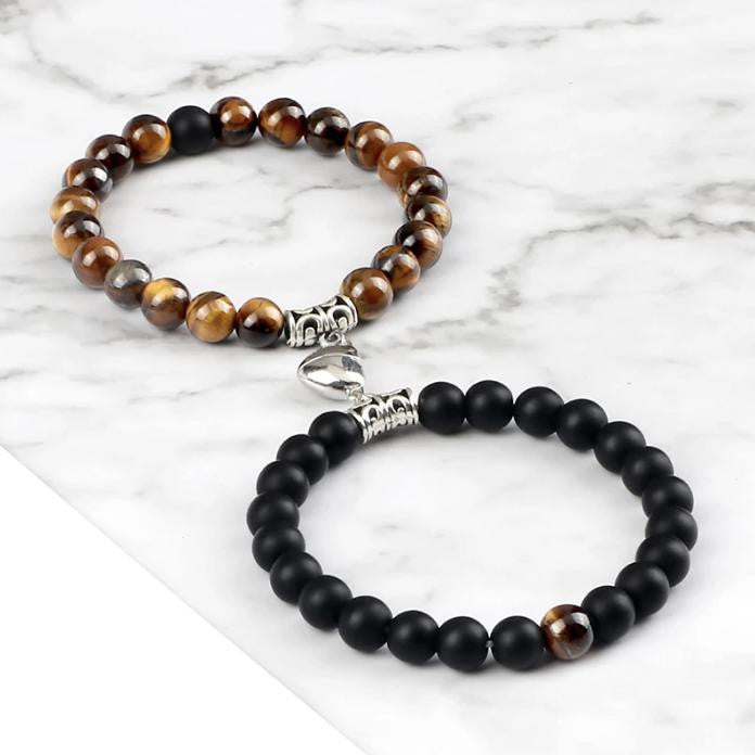 Ambrose – Bracelet Couple Pierres Naturelles