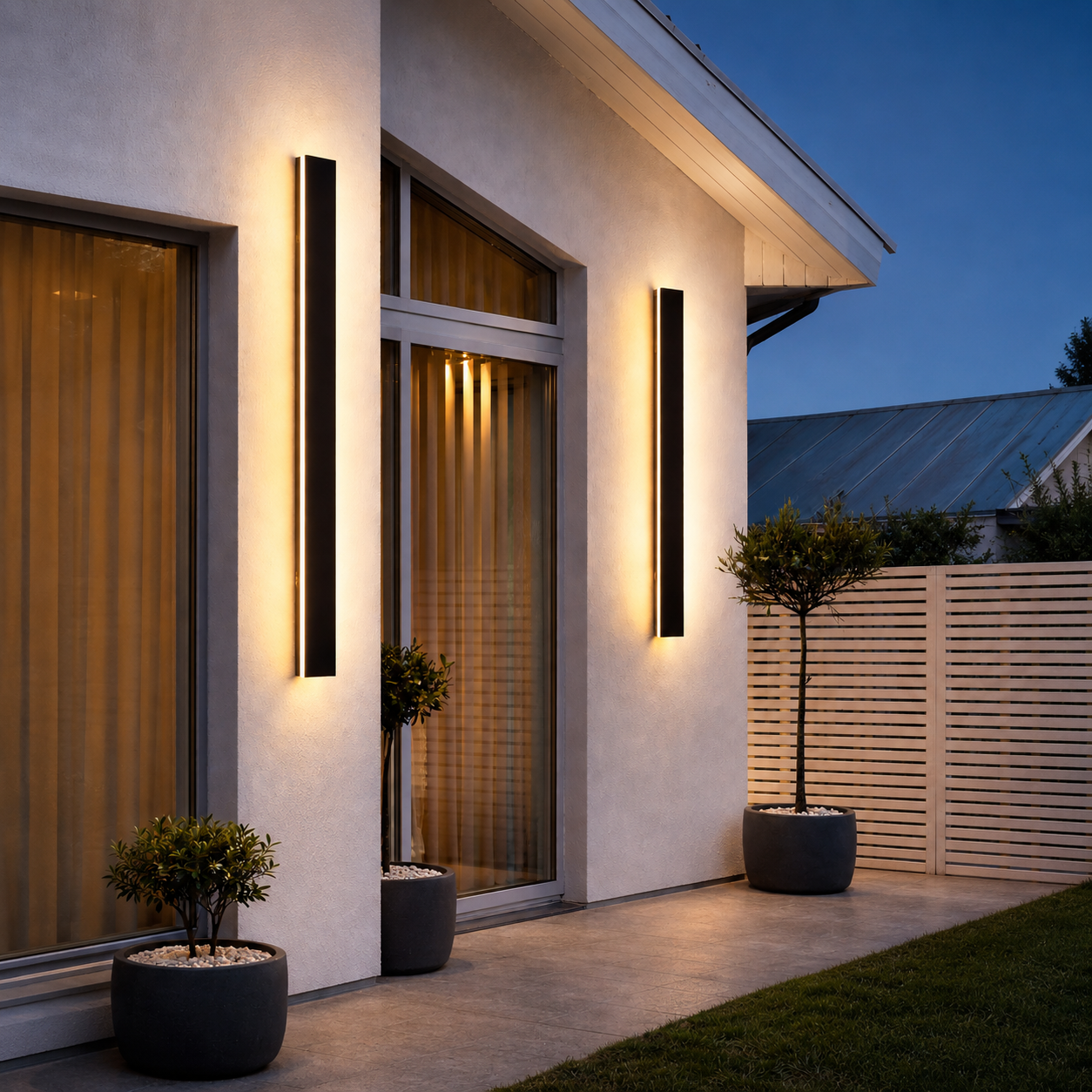 Applique murale extérieure LED IP65 métal acrylique dimmable