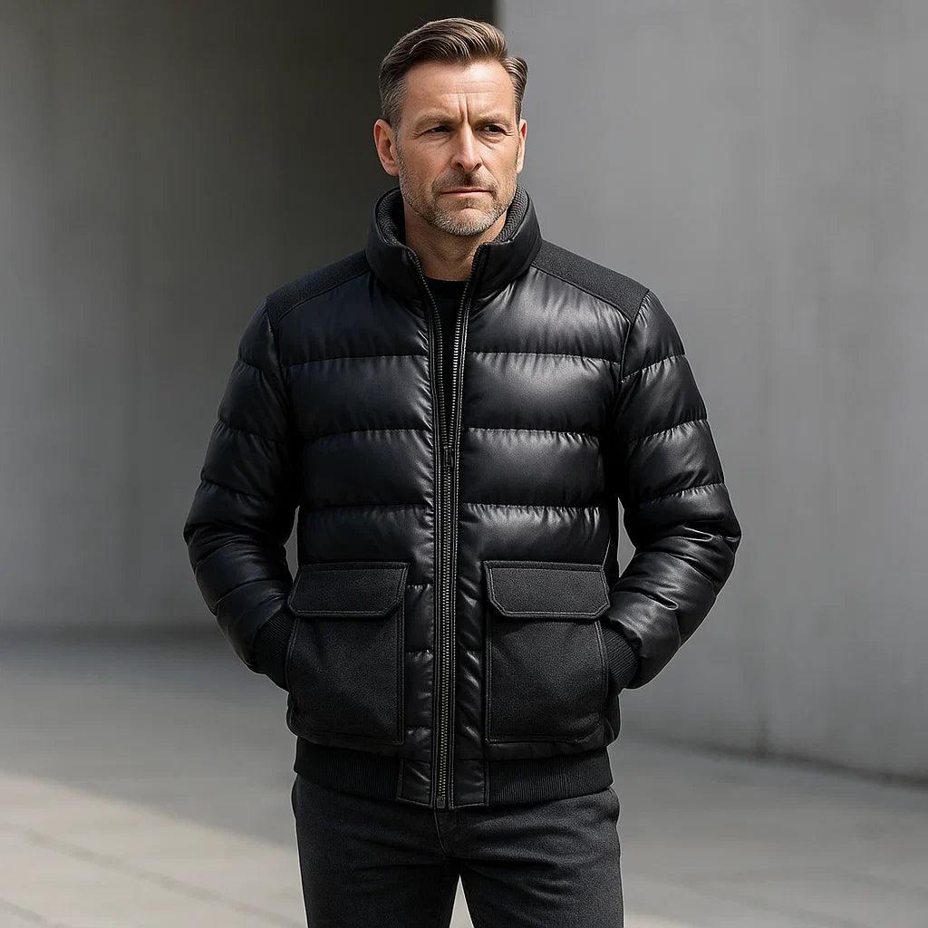 Veste d'hiver homme nordique imperméable capuche isolante