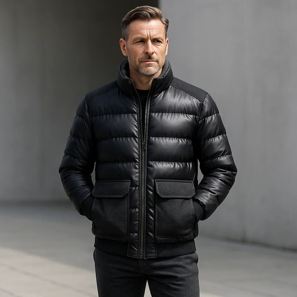 Veste d'hiver homme nordique imperméable capuche isolante