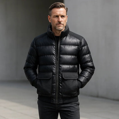 Veste d'hiver homme nordique imperméable capuche isolante