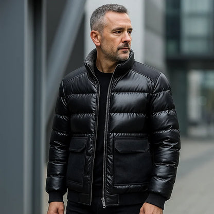 Veste d'hiver homme nordique imperméable capuche isolante
