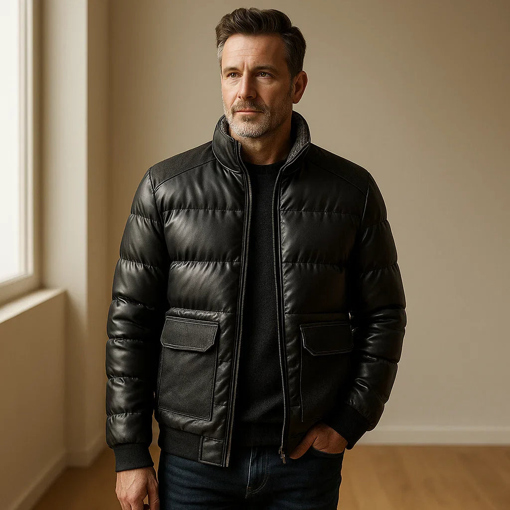 Veste d'hiver homme nordique imperméable capuche isolante