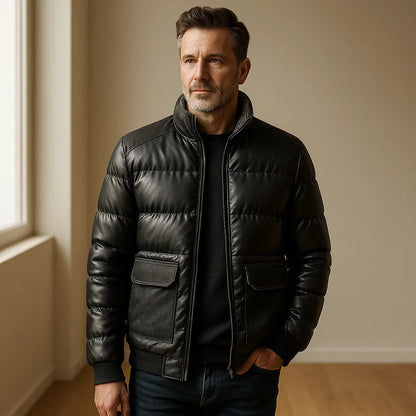 Veste d'hiver homme nordique imperméable capuche isolante