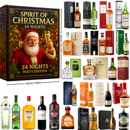Calendrier de l'Avent 24 mini bouteilles décoratives whisky bière boissons collection Noël