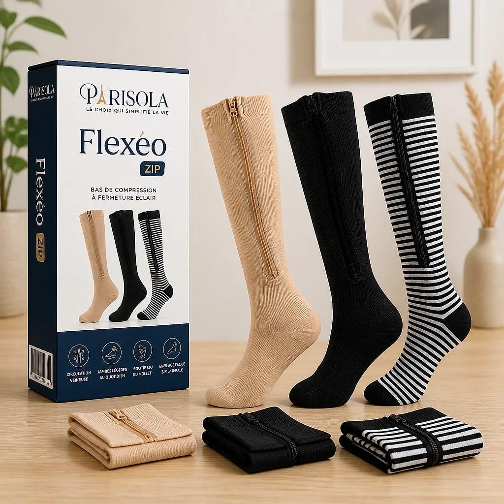 Bas de Compression Zip Genoux