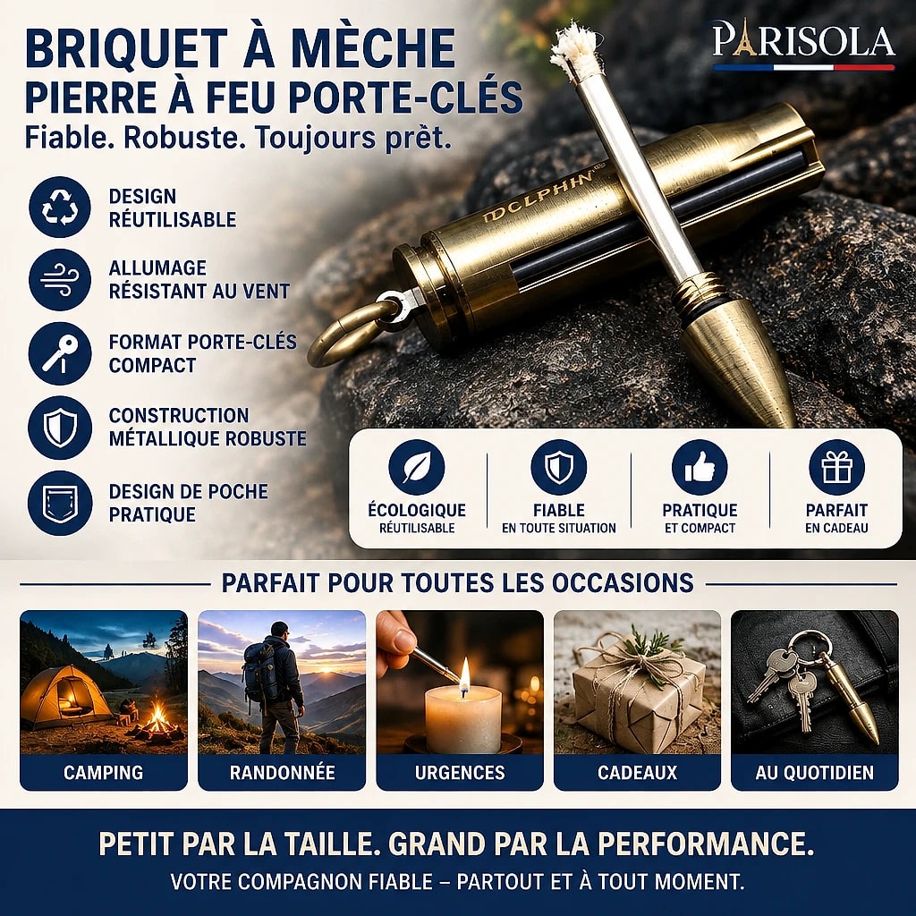 Briquet Allumette Étanche Rechargeable
