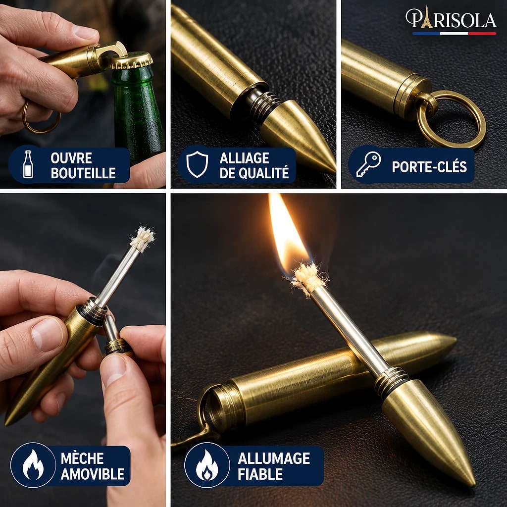 Briquet Allumette Étanche Rechargeable