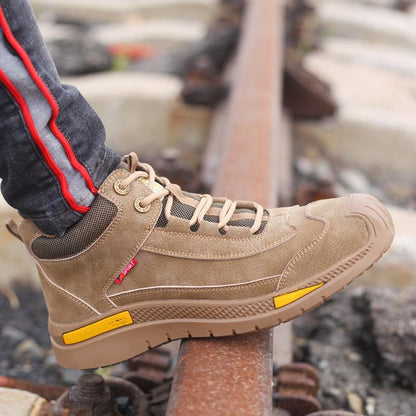 Bottes homme cuir synthétique semelle EVA caoutchouc résistantes