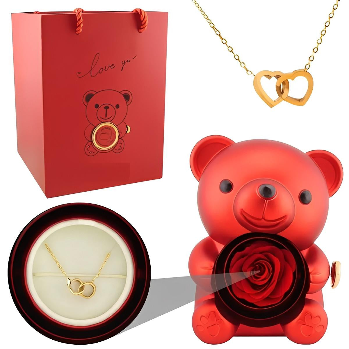 Cherella – Ourson Rose Éternelle