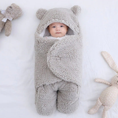 Nid d'ange bébé coton doublure polaire capuche deux jambes chaud jusqu'à -15°C 0-9 mois