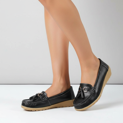 Mocassin orthopédique femme cuir synthétique semelle EVA slip-on