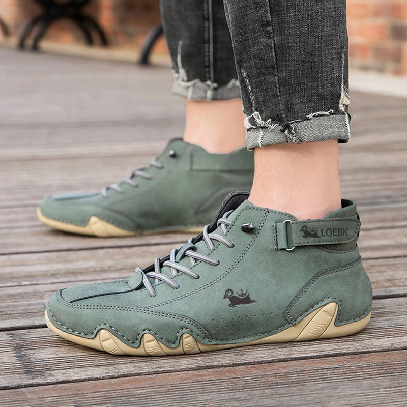 Bottes homme mi-montantes cuir synthétique semelle EVA caoutchouc
