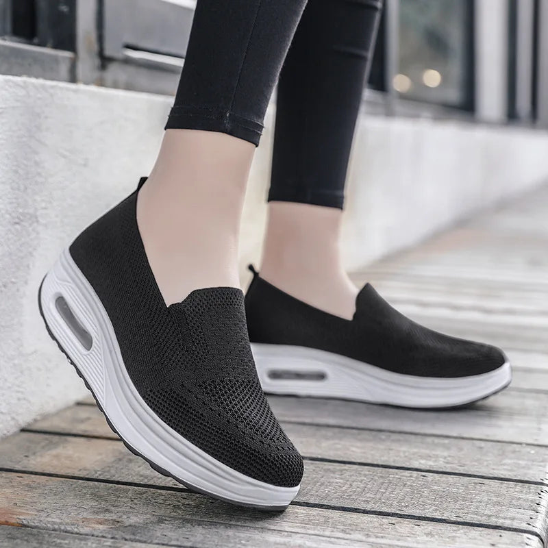 Chaussures orthopédiques femme maille respirante semelle EVA légère