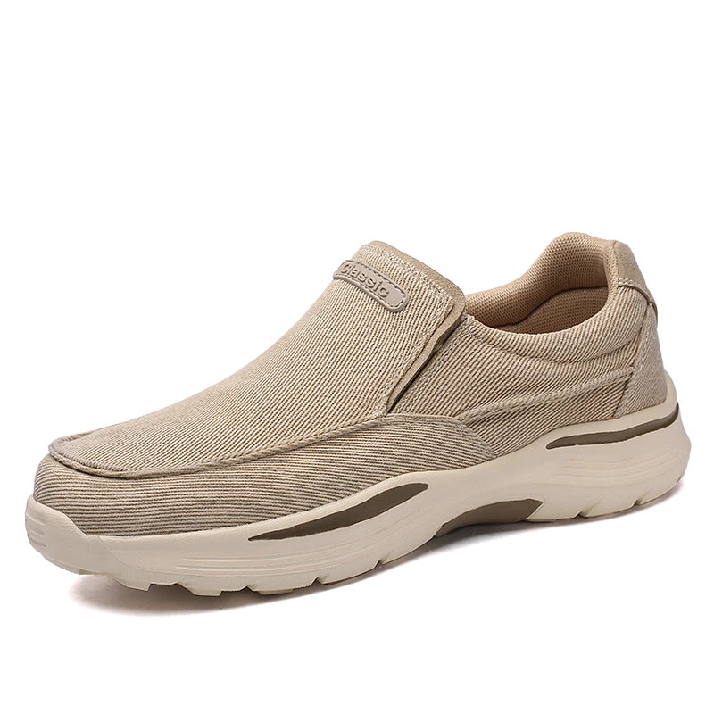Baskets slip-on homme toile semelle EVA caoutchouc sans lacets