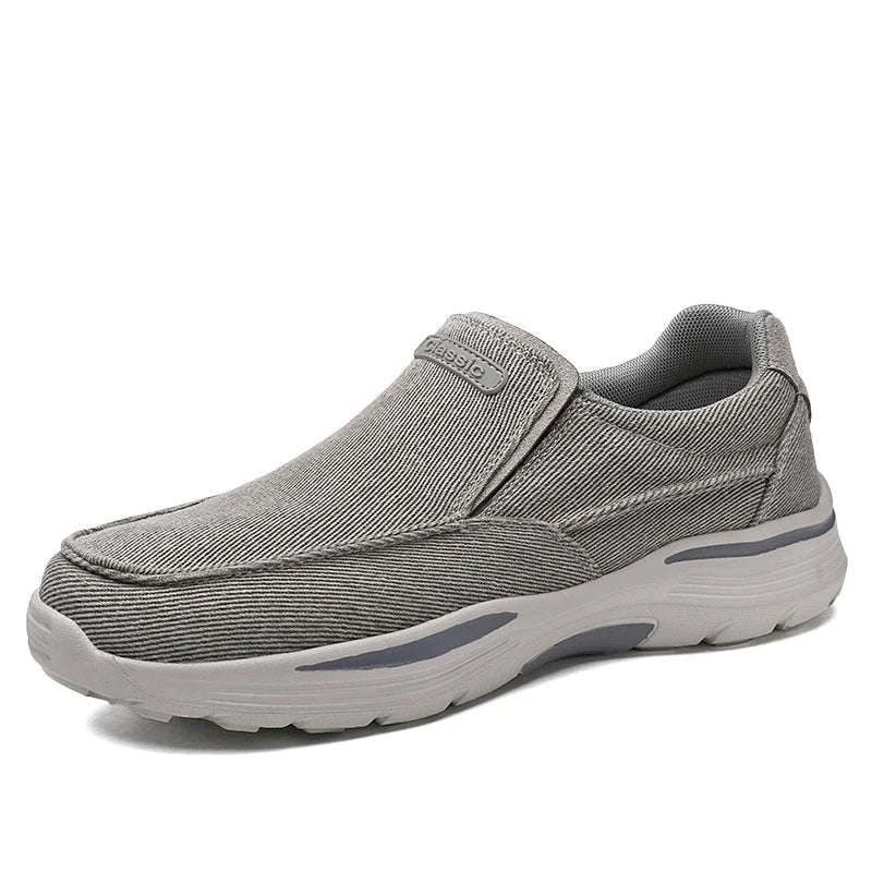 Baskets slip-on homme toile semelle EVA caoutchouc sans lacets