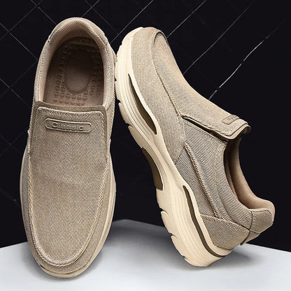 Baskets slip-on homme toile semelle EVA caoutchouc sans lacets