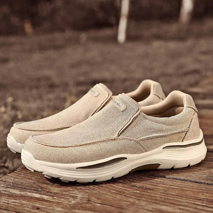 Baskets slip-on homme toile semelle EVA caoutchouc sans lacets