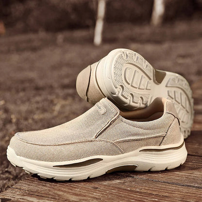 Baskets slip-on homme toile semelle EVA caoutchouc sans lacets