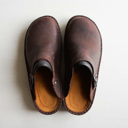 Sabots slip-on synthétique effet cuir semelle rembourrée tailles 38-48 intérieur extérieur