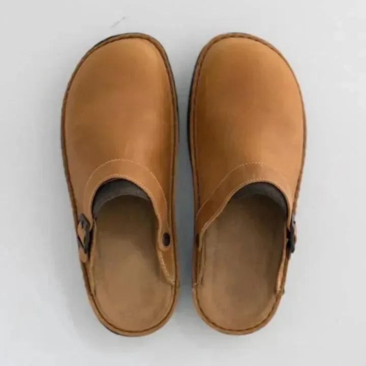 Sabots slip-on synthétique effet cuir semelle rembourrée tailles 38-48 intérieur extérieur