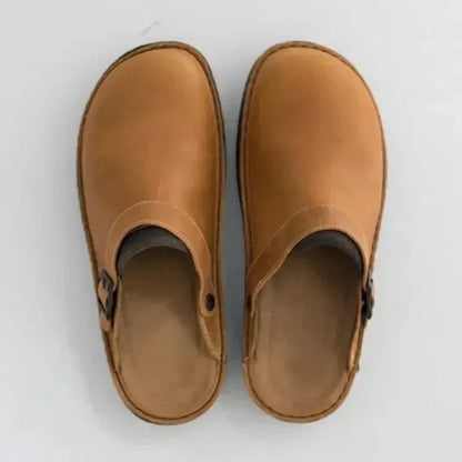Sabots slip-on synthétique effet cuir semelle rembourrée tailles 38-48 intérieur extérieur