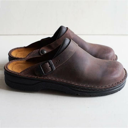 Sabots slip-on synthétique effet cuir semelle rembourrée tailles 38-48 intérieur extérieur