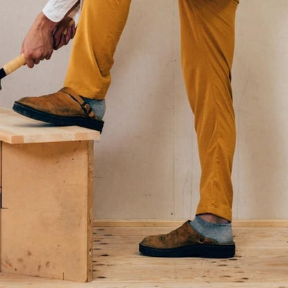 Sabots slip-on synthétique effet cuir semelle rembourrée tailles 38-48 intérieur extérieur