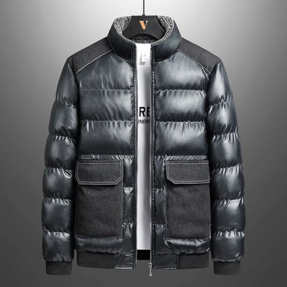 Veste d'hiver homme nordique imperméable capuche isolante