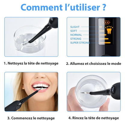 Détartreur dentaire électrique ultrasons IPX6 5 niveaux USB