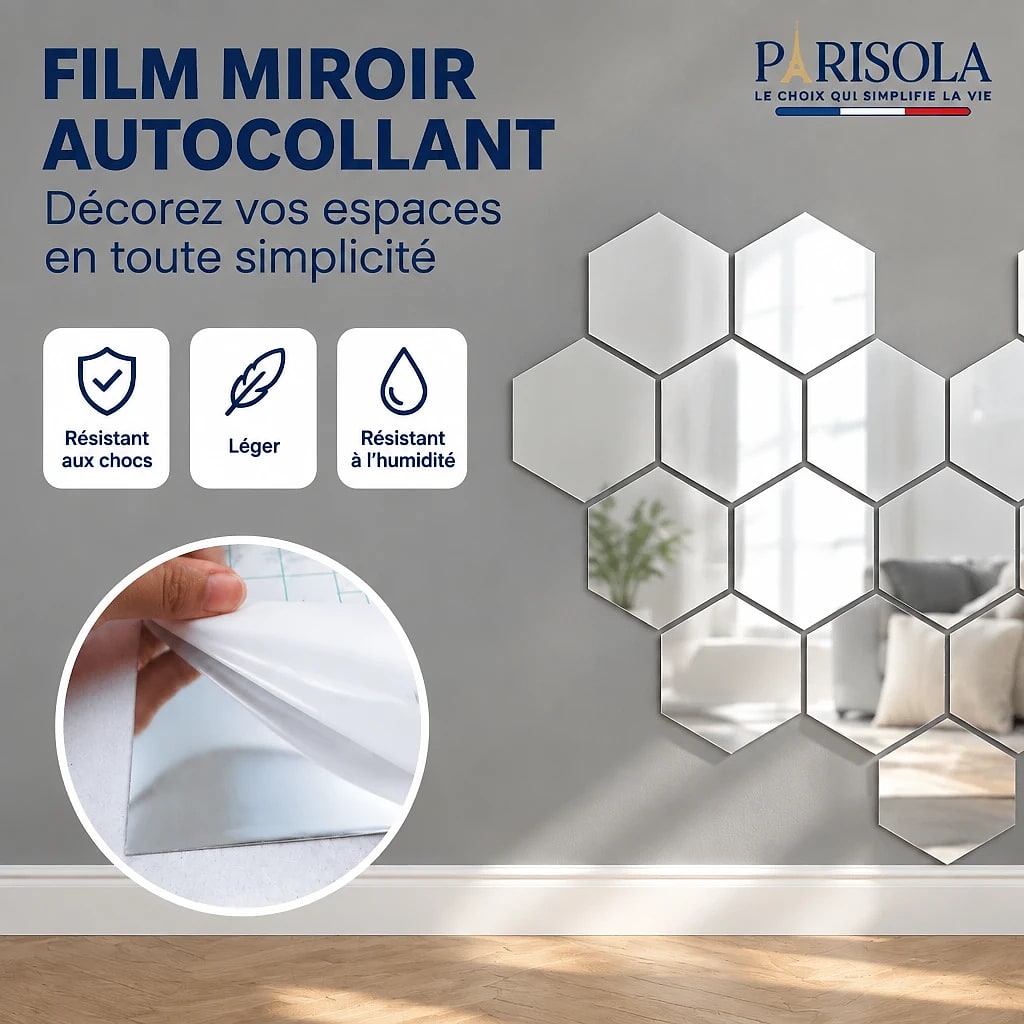 Film Miroir Autocollant Incassable