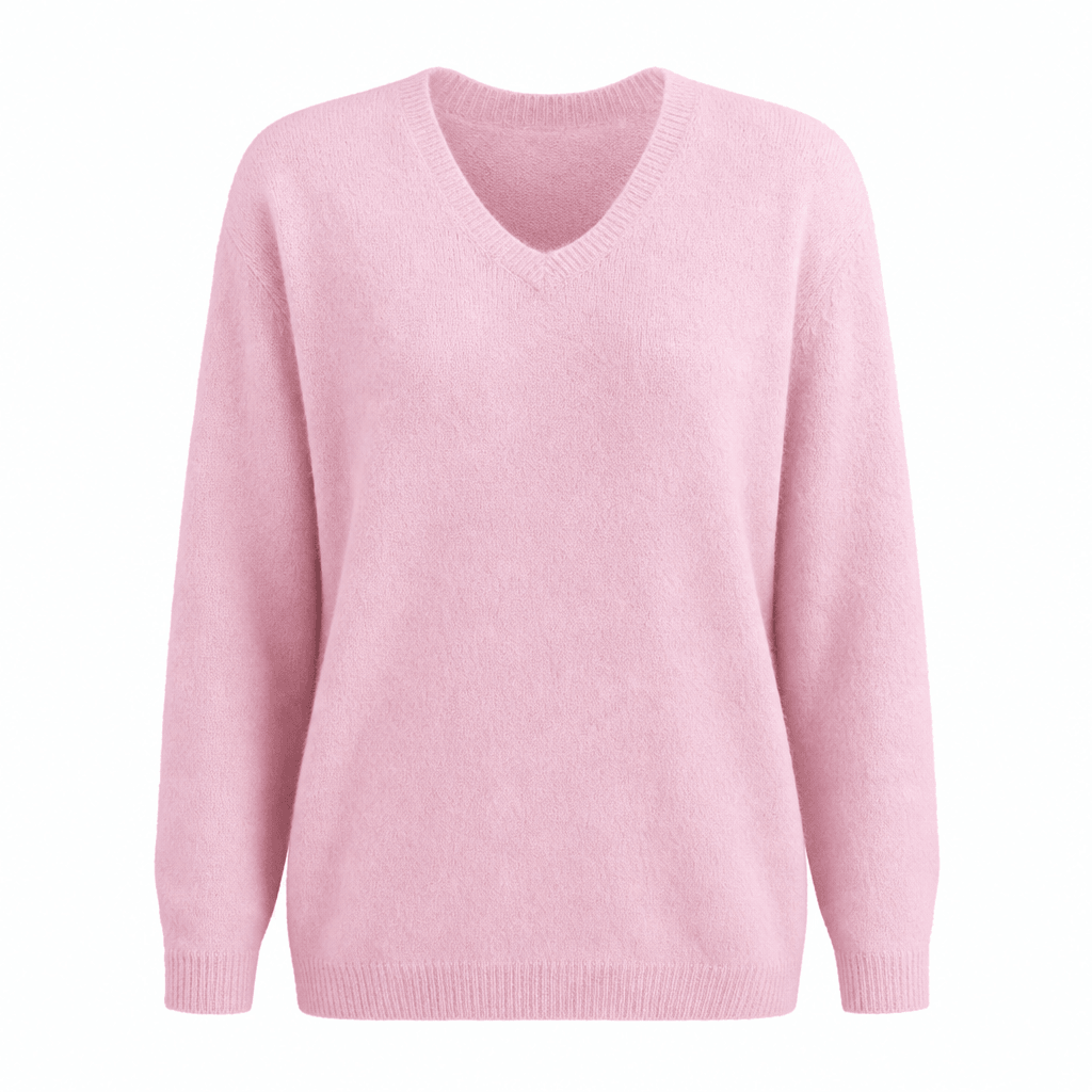 Pull tricoté femme maille douce col rond manches longues