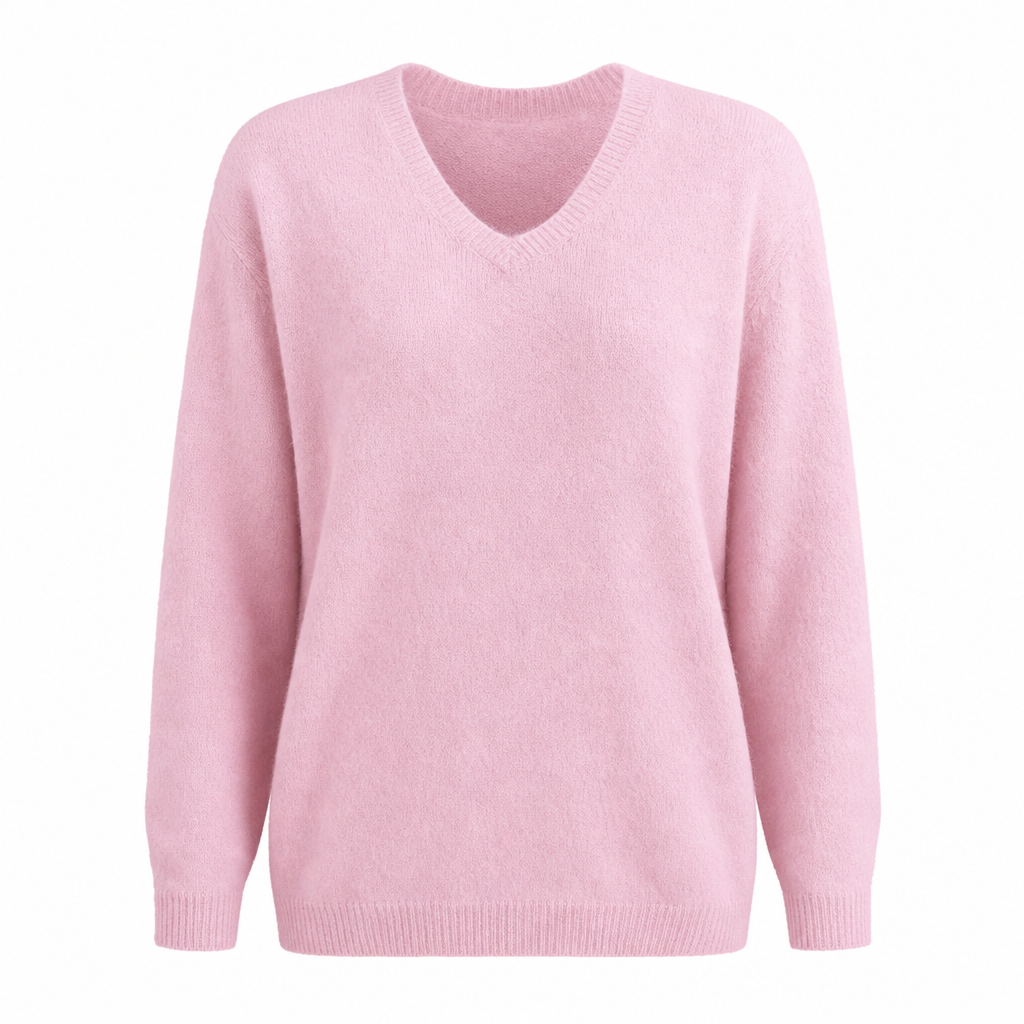 Pull tricoté femme maille douce col rond manches longues